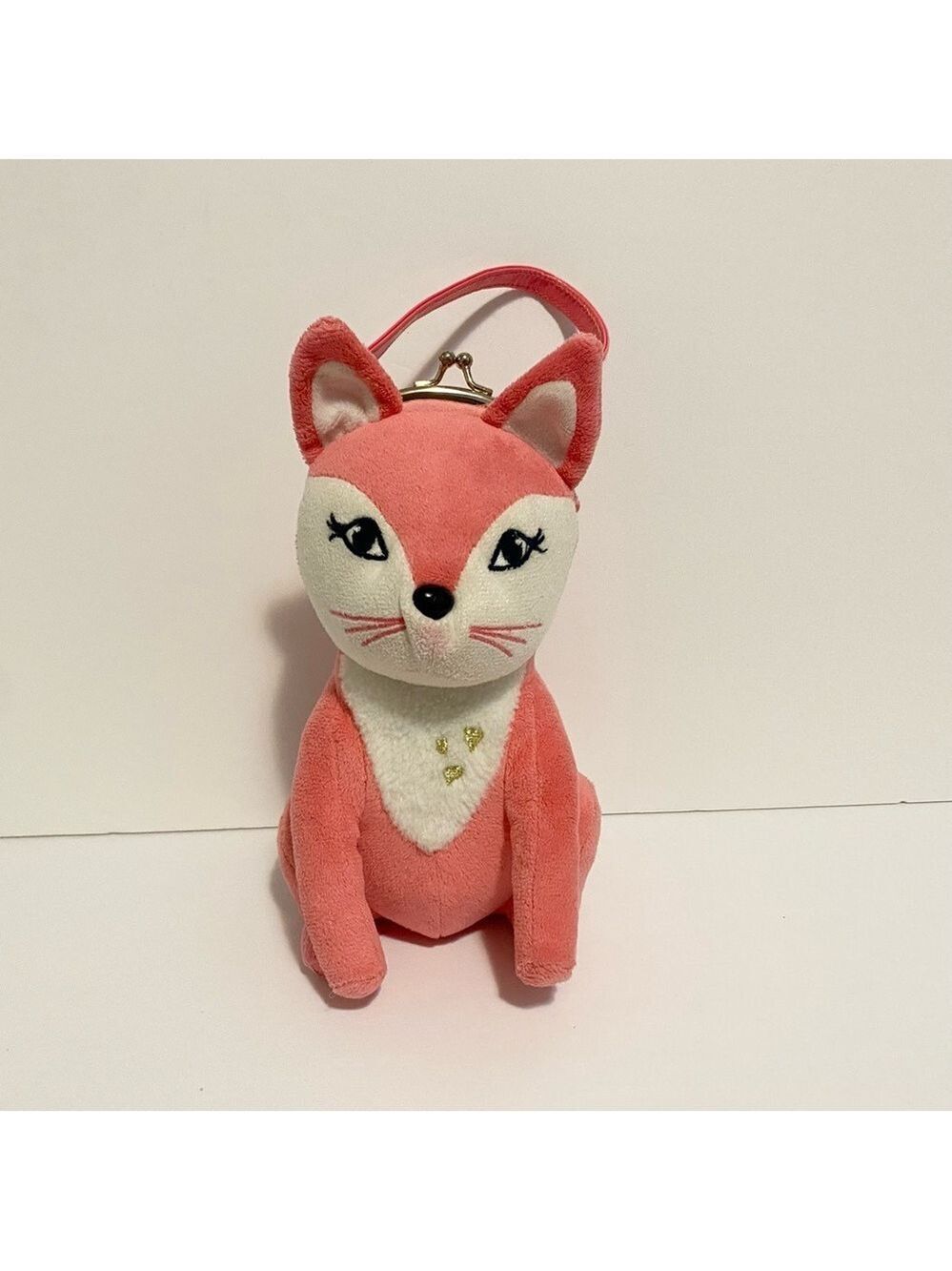 Gymboree Woodland Wonder Fox Plush Purse Stuffed Animal Toy 2015 8” Pink Stars